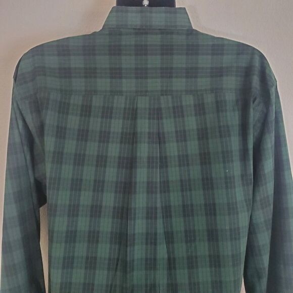 Cinch Men's Shirt Large Green Plaid Button Down Woven Cowboy Rodeo Ranch Western - Picture 8 of 11